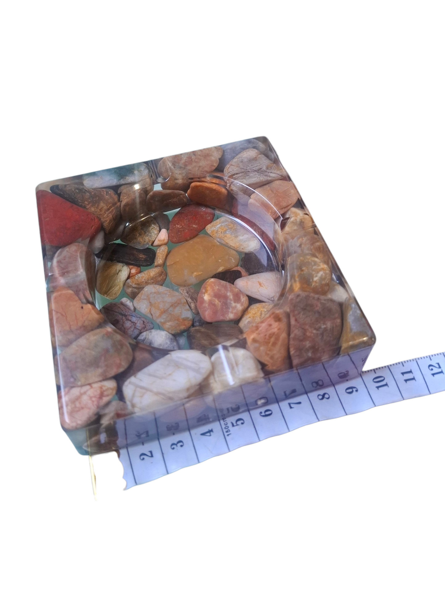 Handmade Gemstone Resin Ashtray – One-of-a-Kind