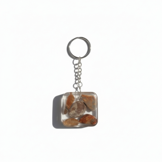 One-of-a-Kind Resin & Gemstone Keyrings