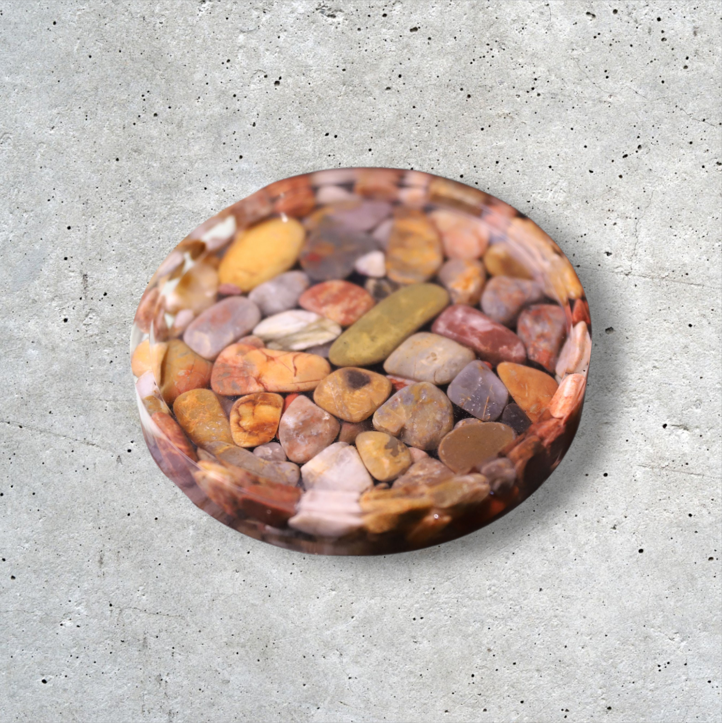 Handmade Resin & Natural Stone Coaster