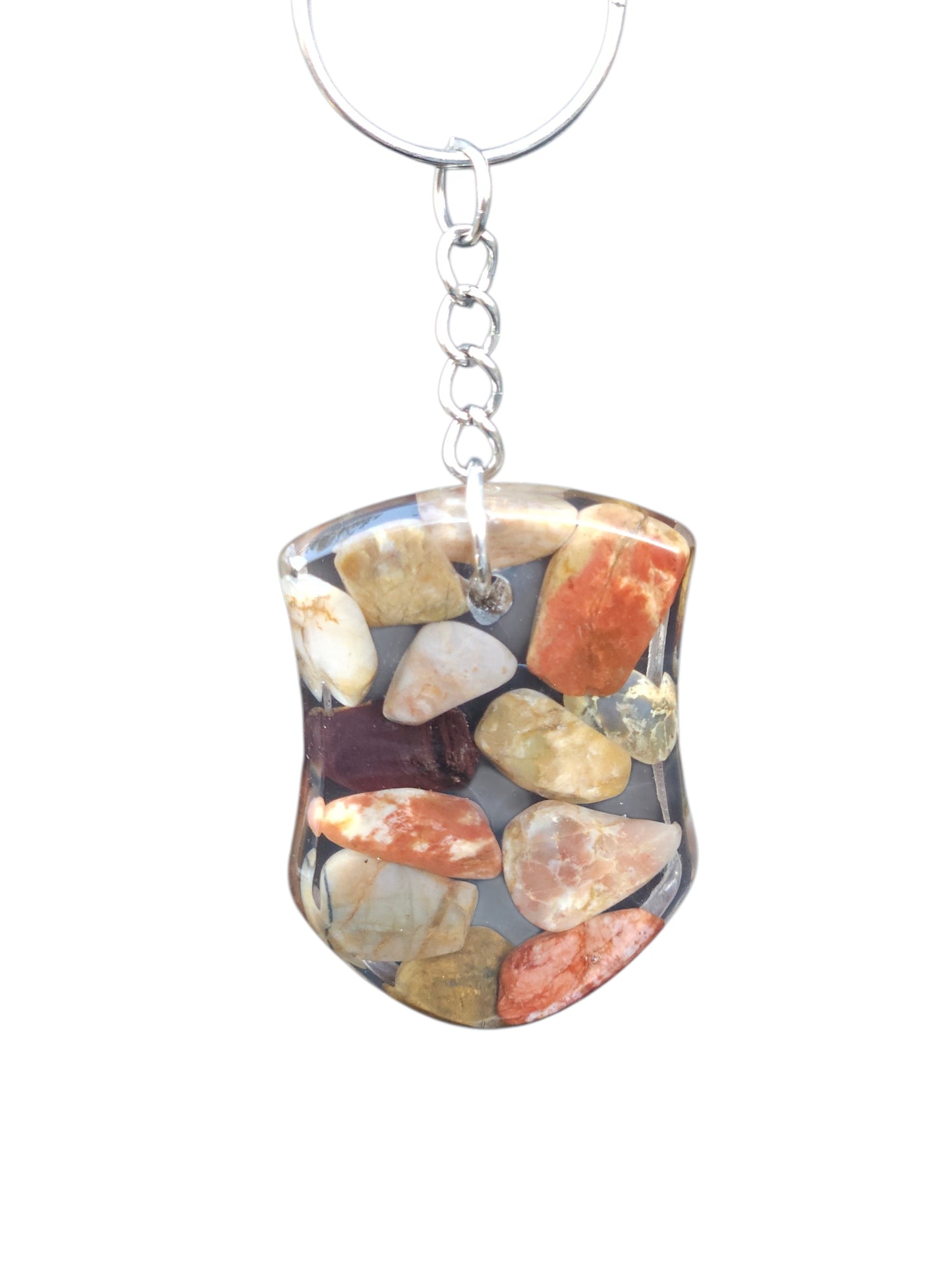One-of-a-Kind Resin & Gemstone Keyrings