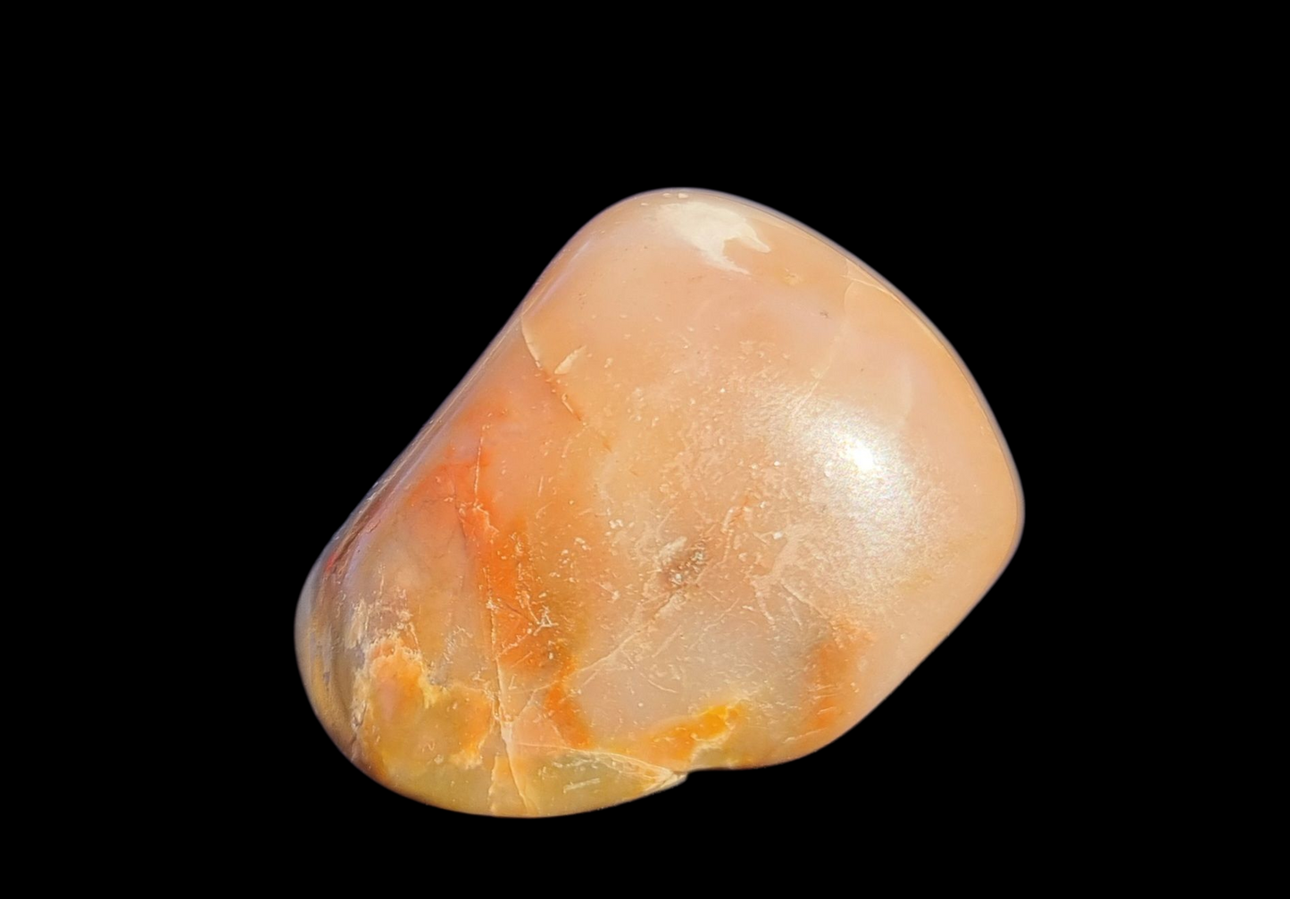 Tumbled Carnelian Gemstone – Warm Peach & Orange | Polished Healing Crystal | Creativity & Vitality Stone