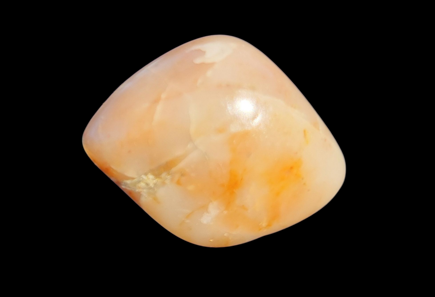 Tumbled Carnelian Gemstone – Warm Peach & Orange | Polished Healing Crystal | Creativity & Vitality Stone