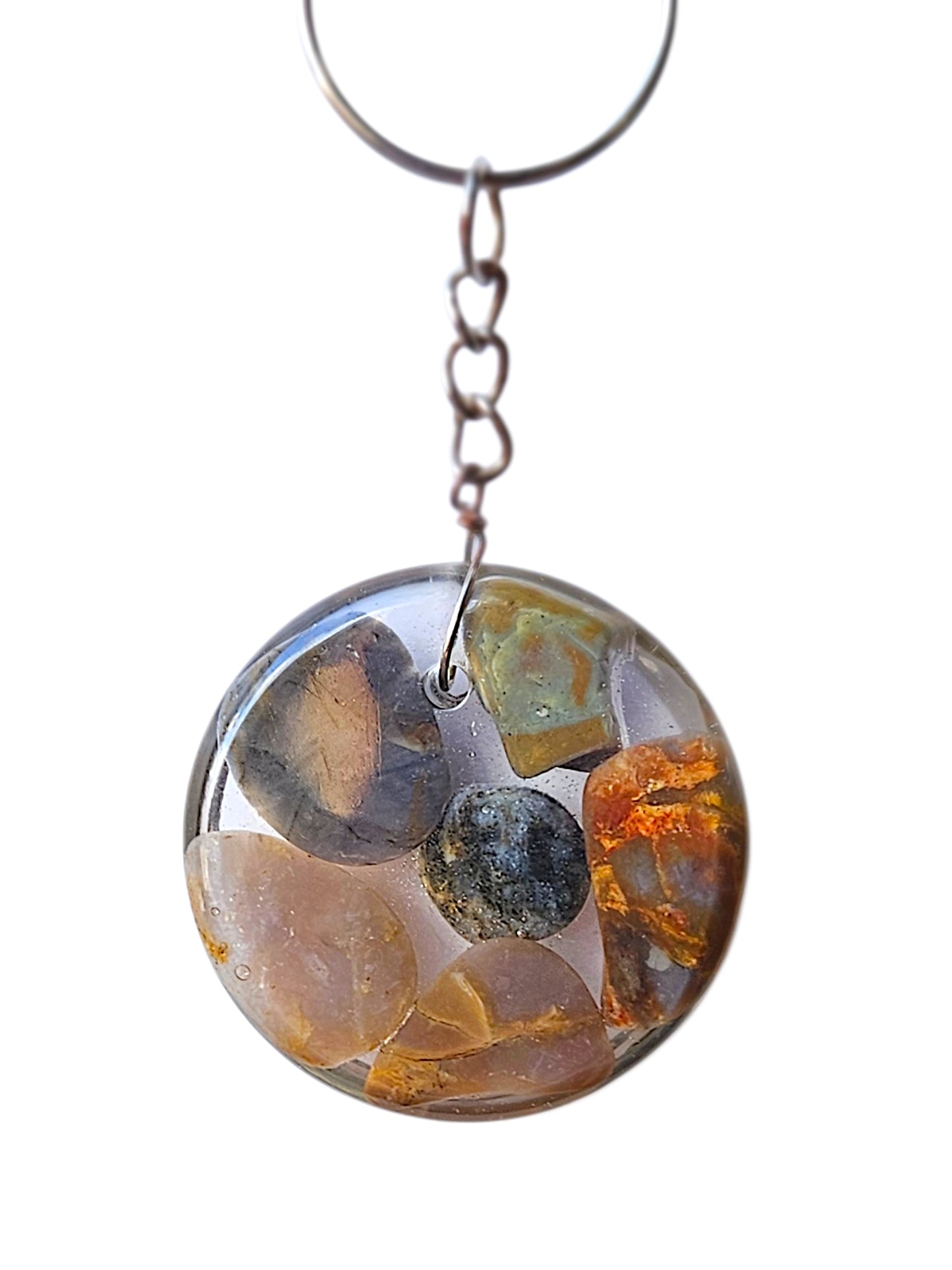 One-of-a-Kind Resin & Gemstone Keyrings