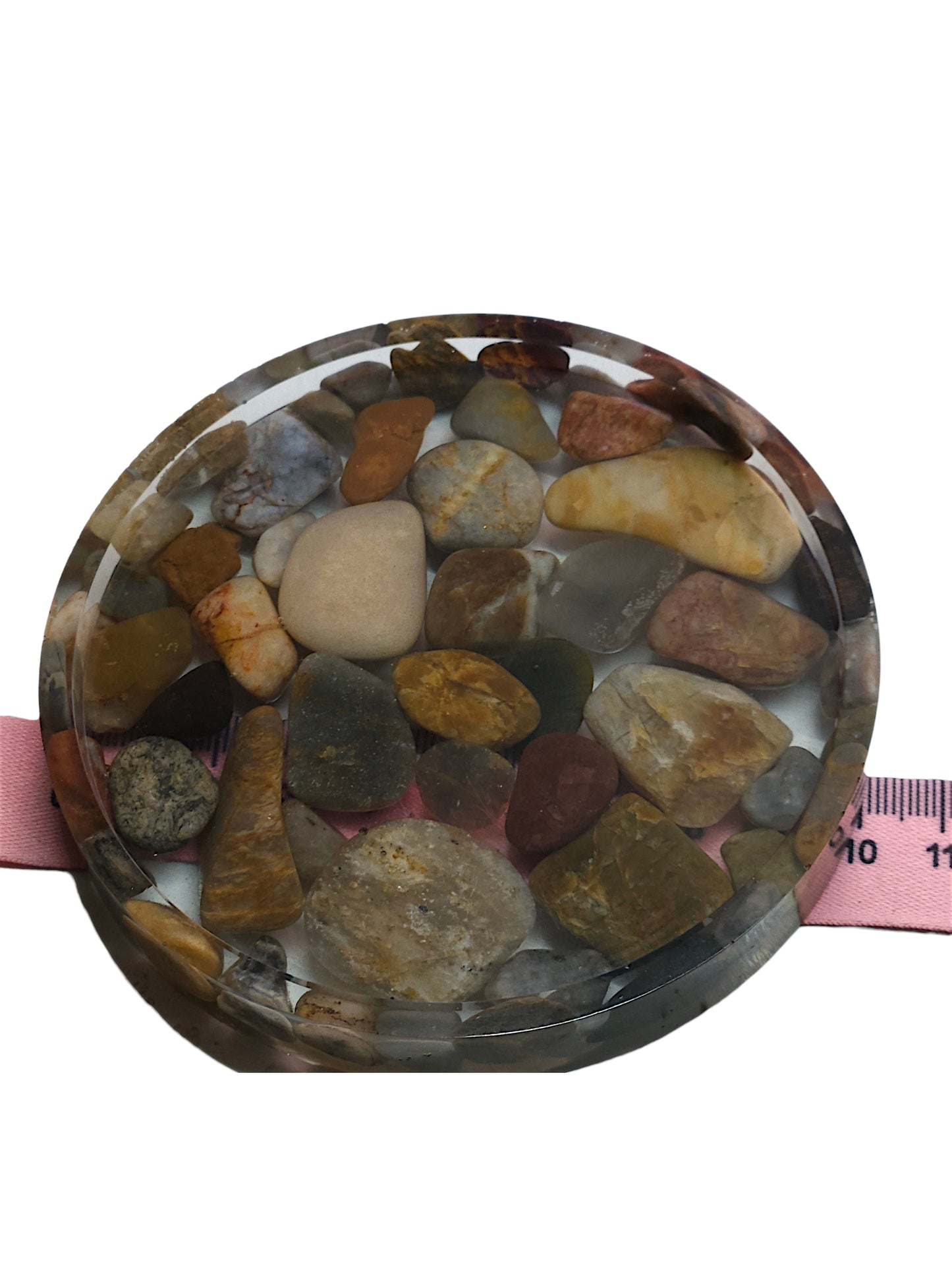 Handmade Resin Coasters with Australian Tumbled Stones — Set of 4