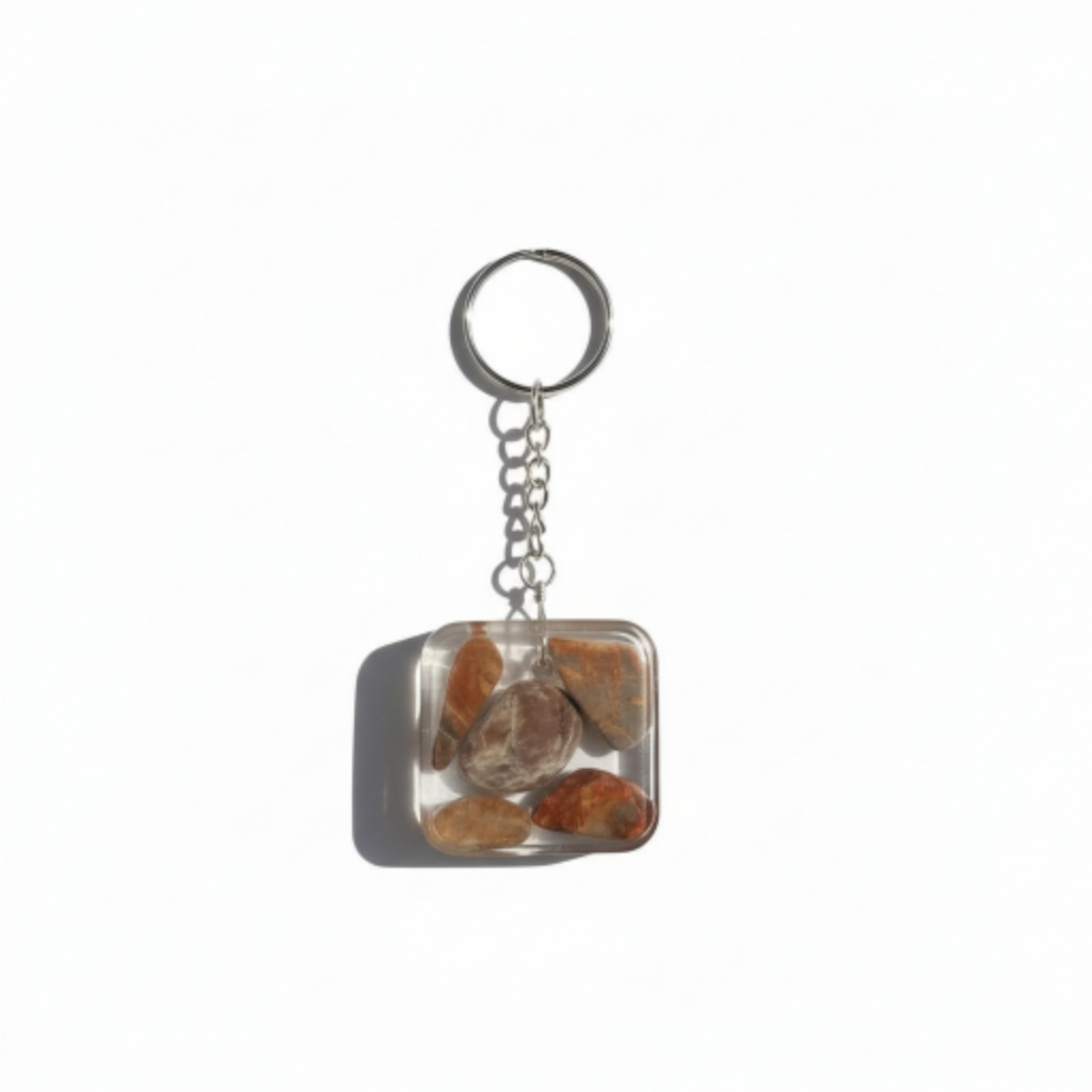 One-of-a-Kind Resin & Gemstone Keyrings