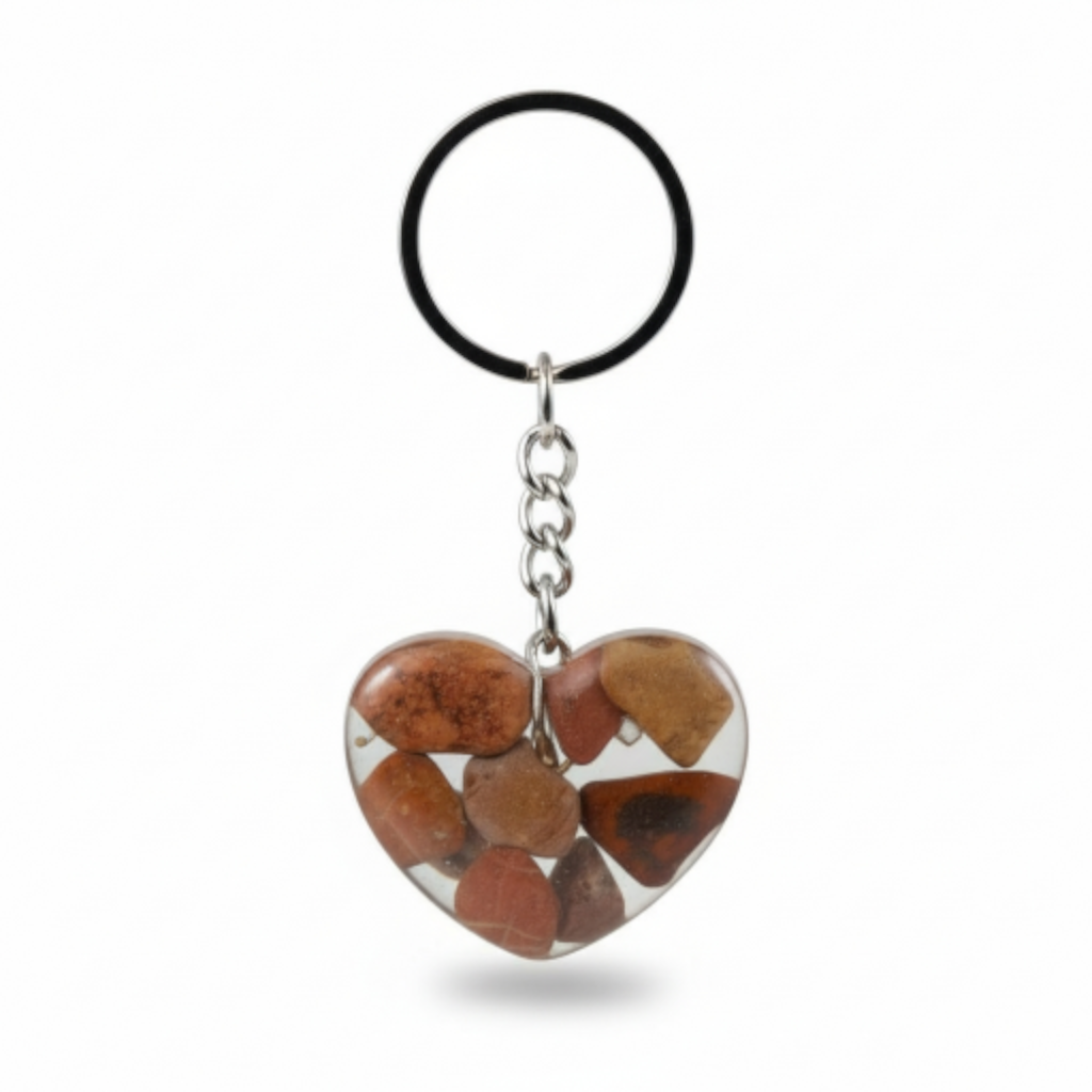 One-of-a-Kind Resin & Gemstone Keyrings
