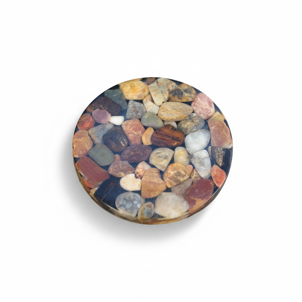 Handmade Resin Stone Coasters – Set of 4