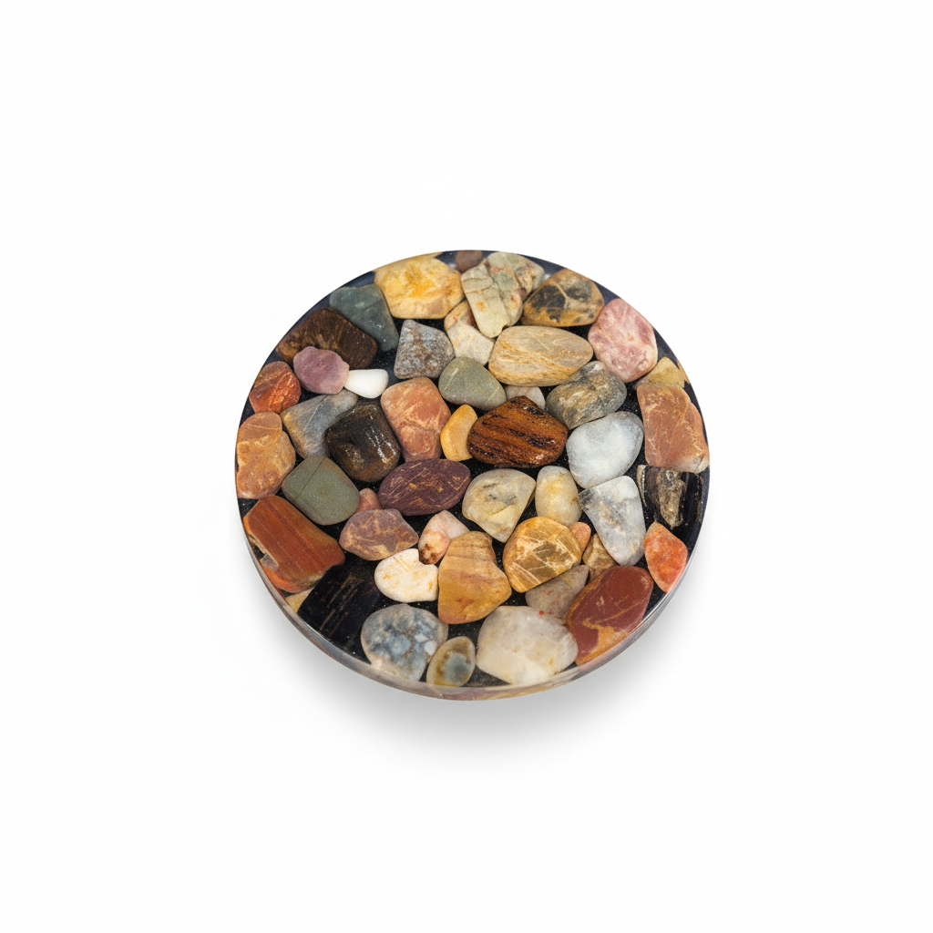 Handmade Resin Stone Coasters – Set of 4