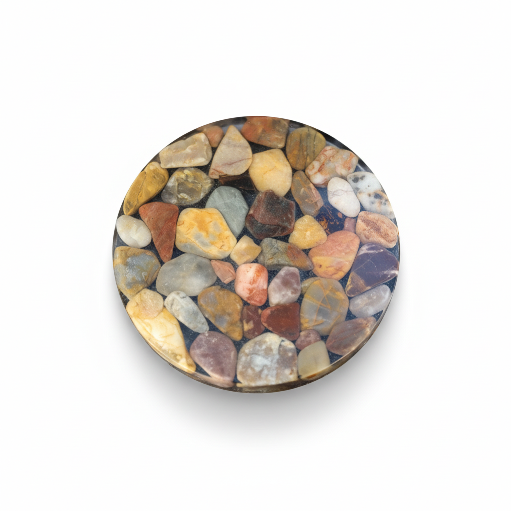 Handmade Resin Stone Coasters – Set of 4