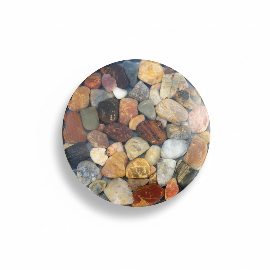 Handmade Resin Stone Coasters – Set of 4