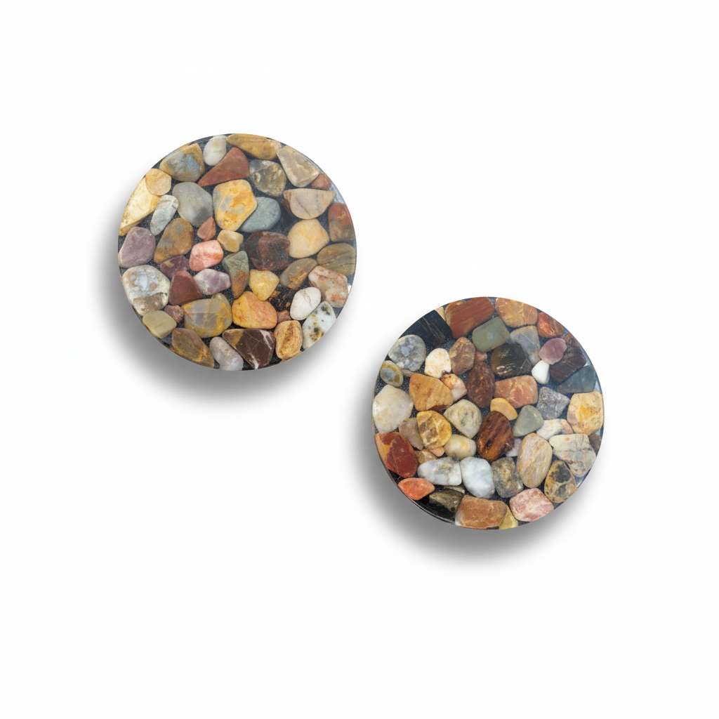 Handmade Resin Stone Coasters – Set of 4