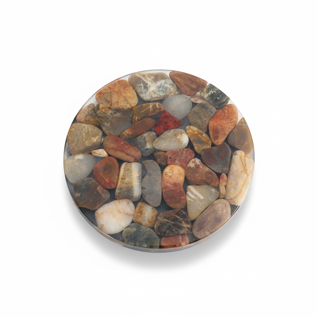 Handmade Resin Stone Coasters – Set of 4