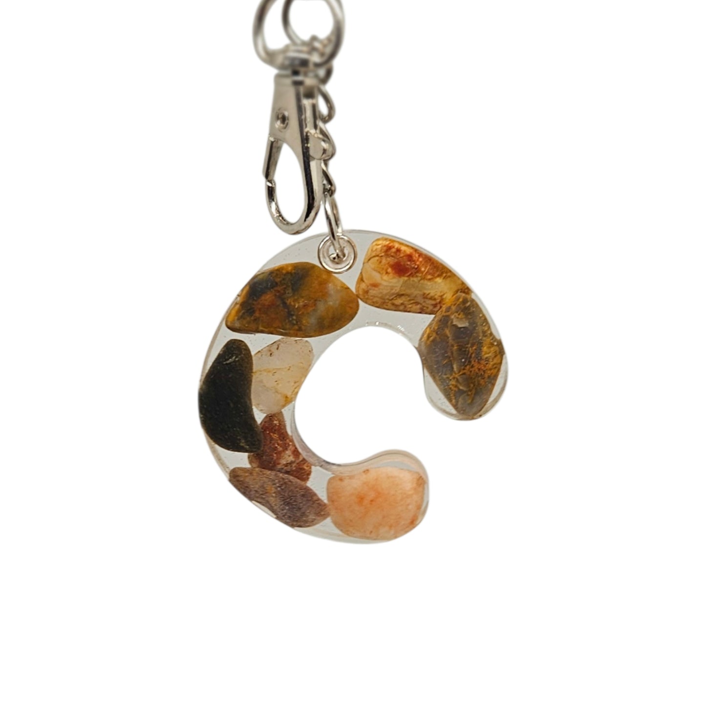 Personalised Initial Resin Keyring