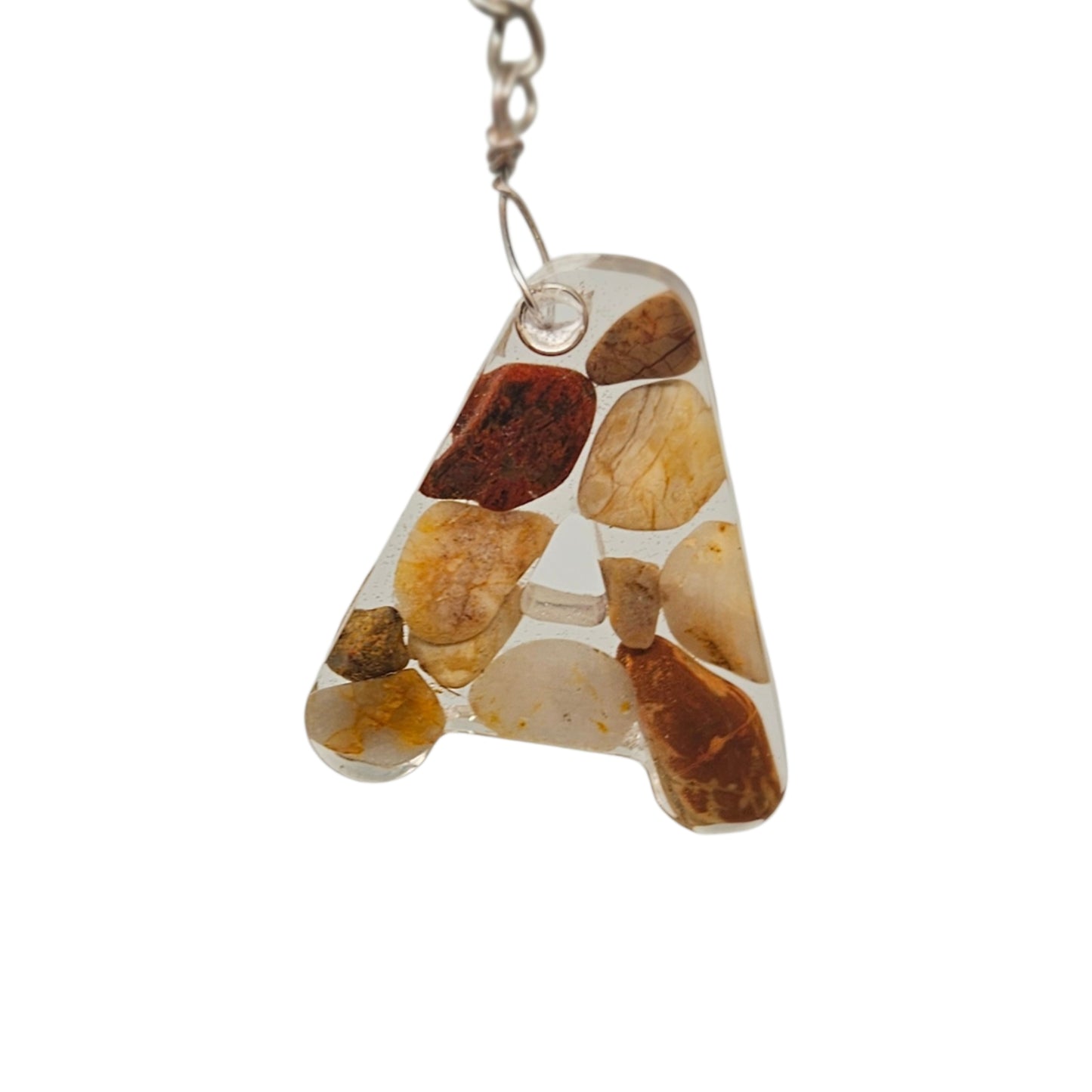 Personalised Initial Resin Keyring
