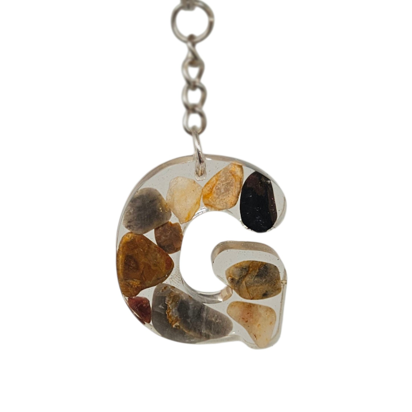 Personalised Initial Resin Keyring