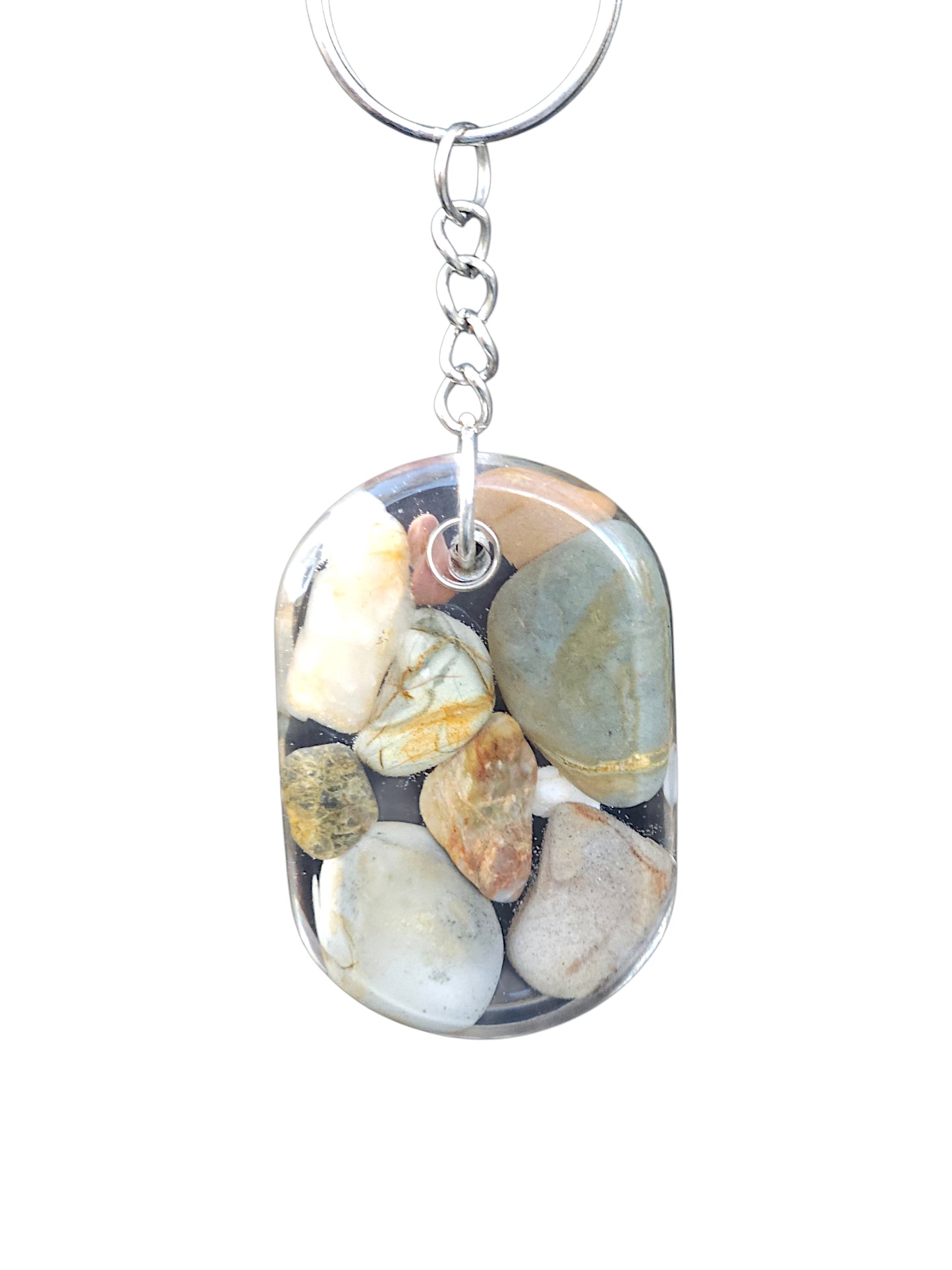 One-of-a-Kind Resin & Gemstone Keyrings
