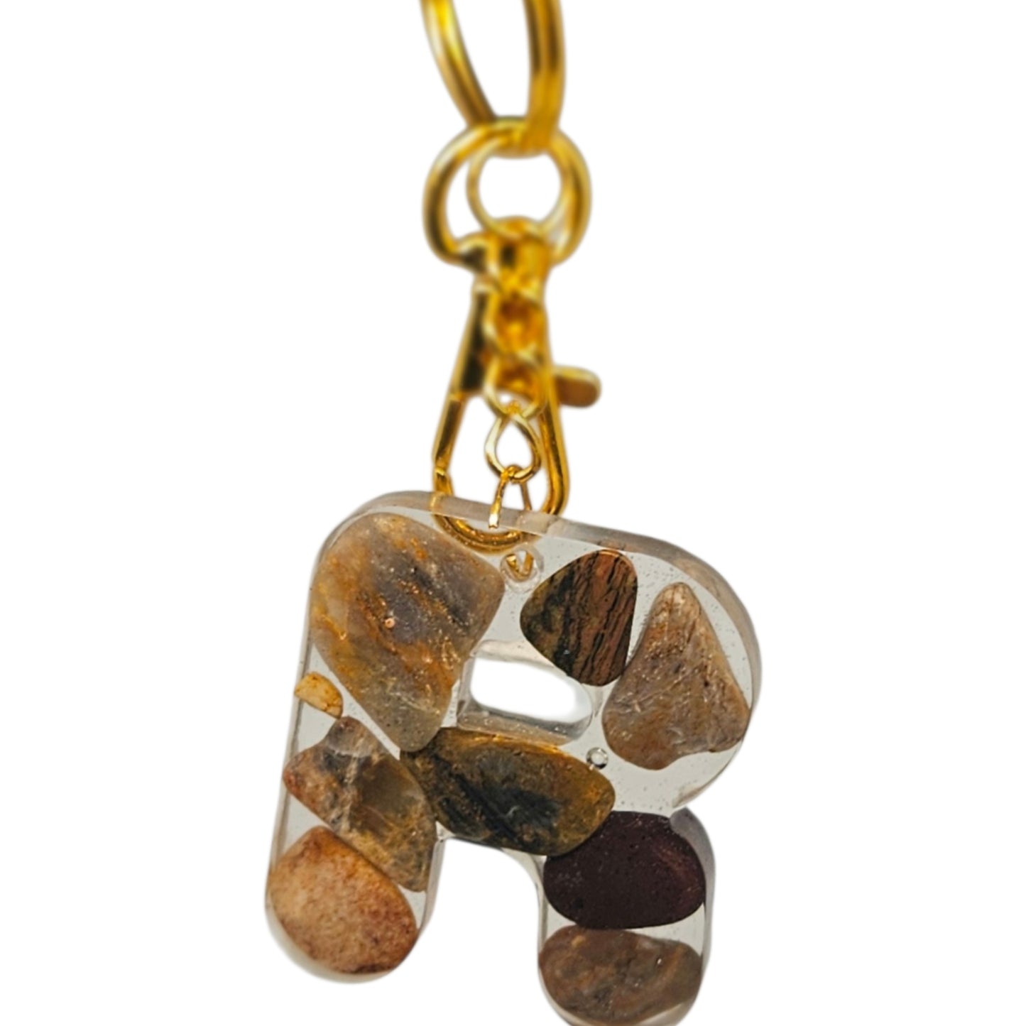 Personalised Initial Resin Keyring