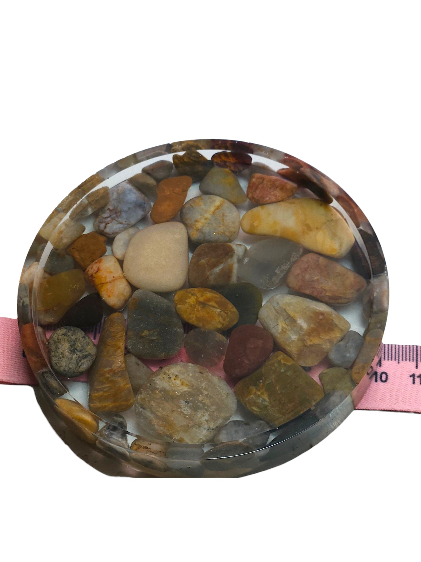 Handmade Resin Coasters with Australian Tumbled Stones — Set of 4