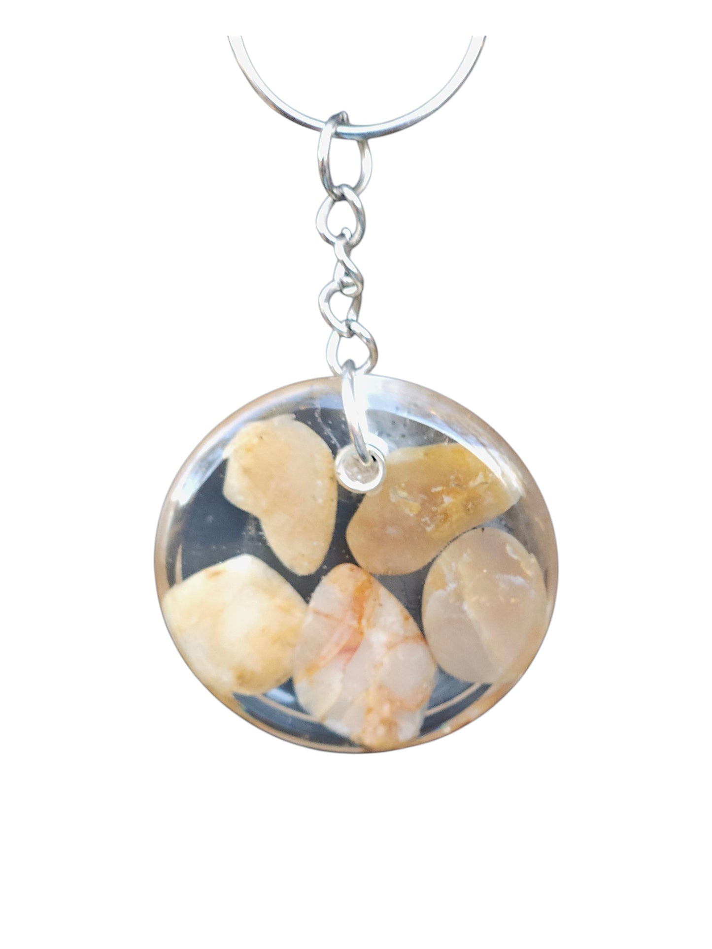 One-of-a-Kind Resin & Gemstone Keyrings