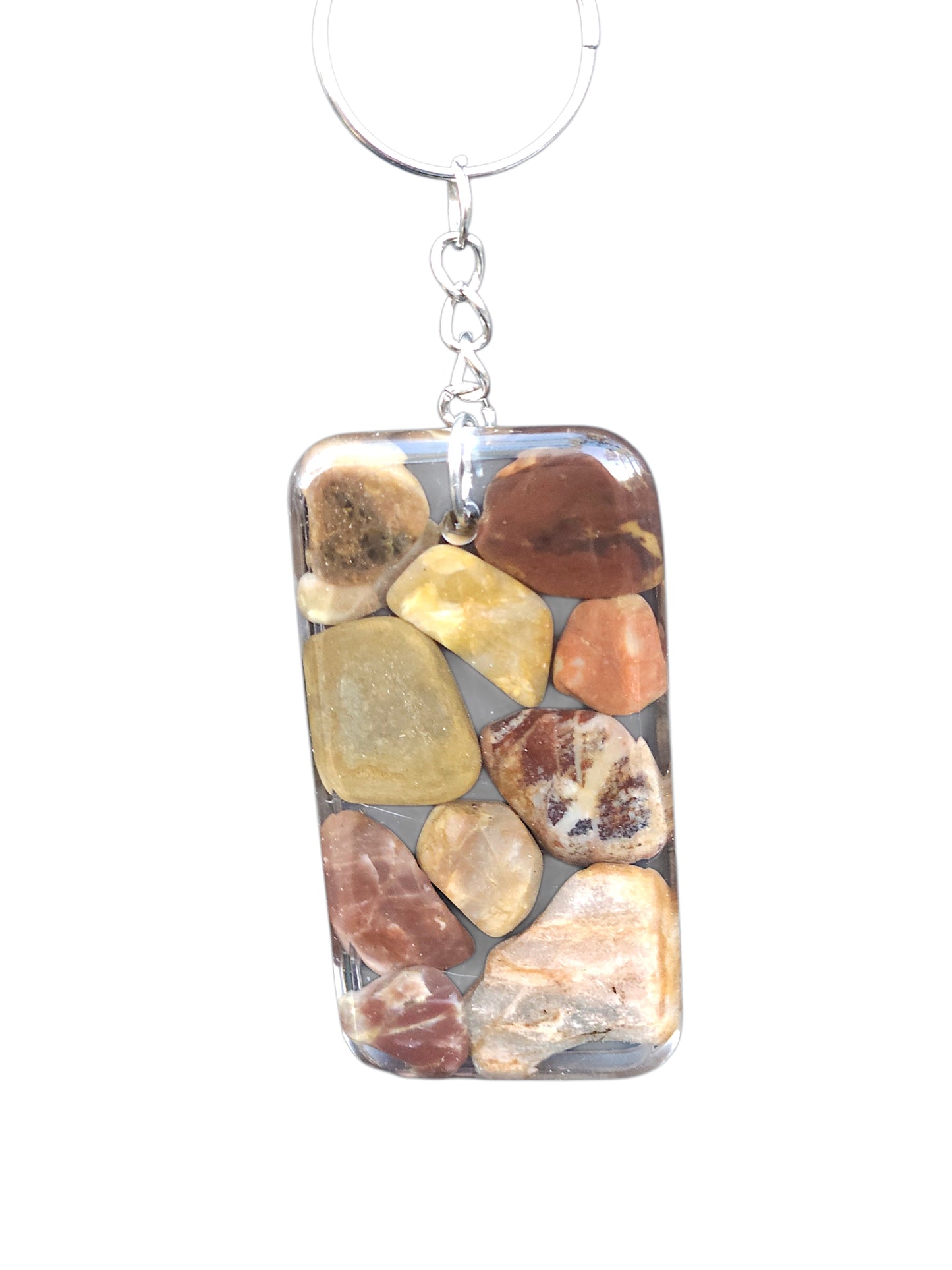 One-of-a-Kind Resin & Gemstone Keyrings