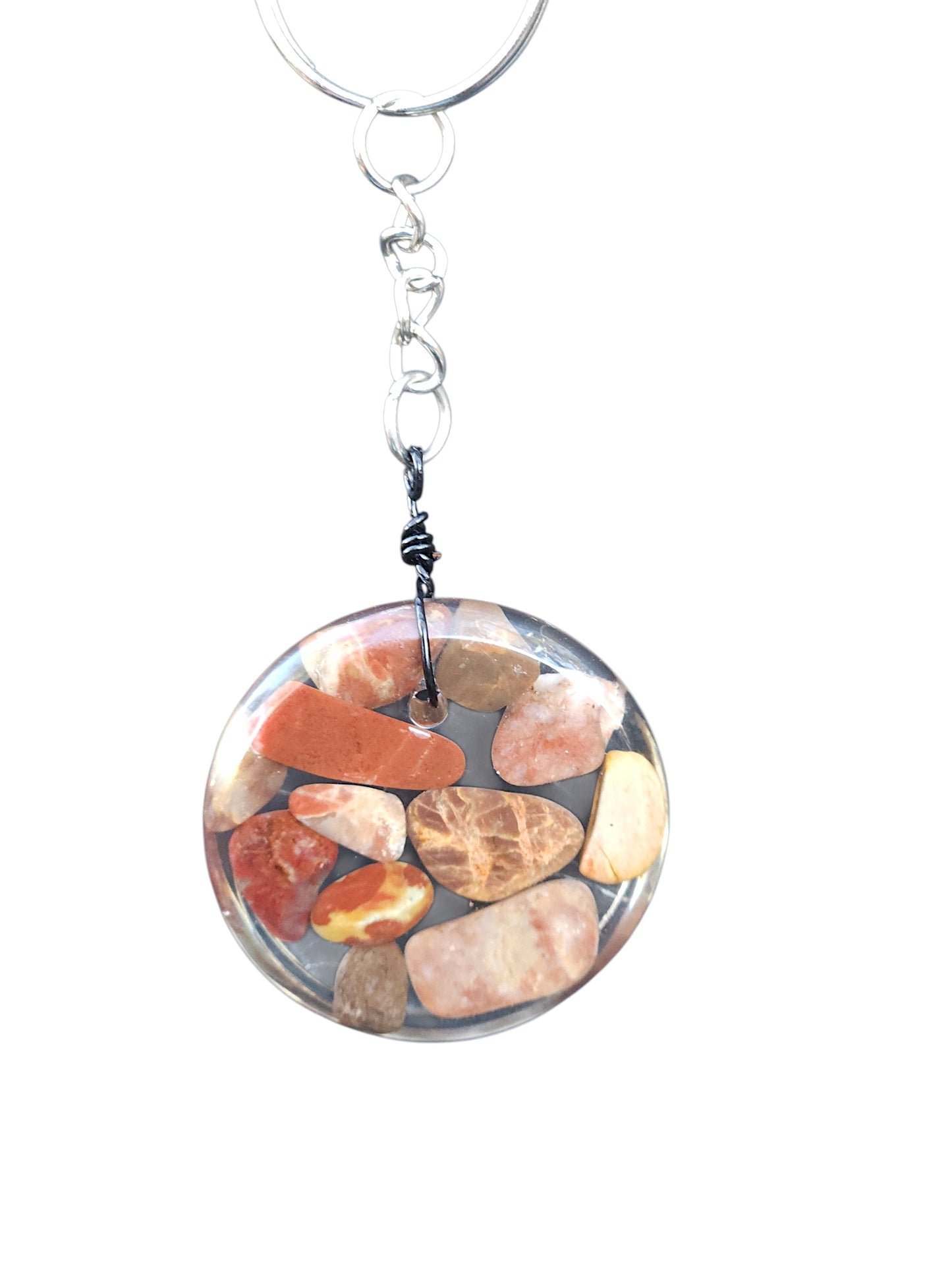One-of-a-Kind Resin & Gemstone Keyrings